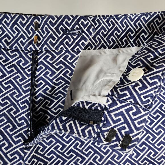Banana Republic Womens Blue and White Pattern Hampton Shorts 5" Inseam Size 2 - Picture 3 of 8